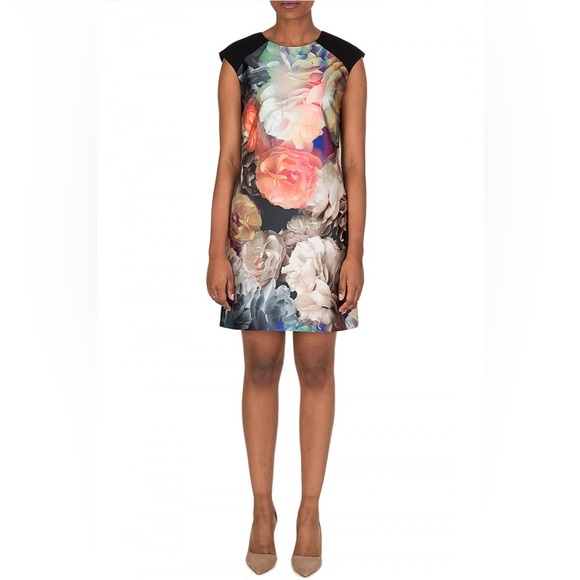 TED BAKER Mayzi TECHNICOLOR BLOOM Bodycon Dress Size 2 - Picture 1 of 16
